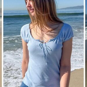 Brandy Melville NOA EYELET TOP